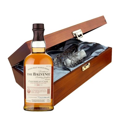 The Balvenie Caribbean Cask 14 Year Old Whisky In Luxury Box With Royal Scot Glass